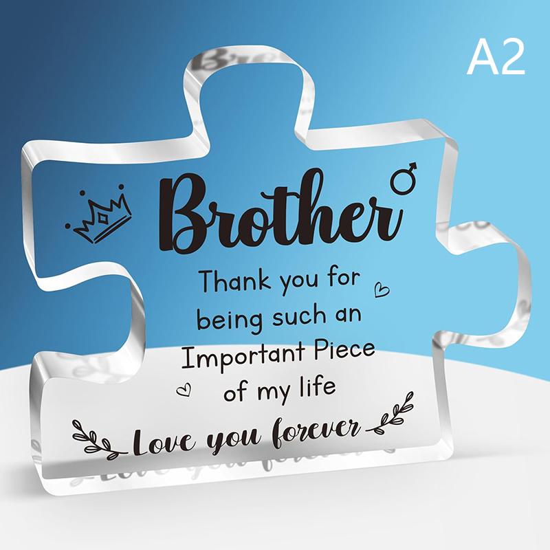 

Прозрачные акриловые украшения, подарки для брата, головоломка в форме сердца, акриловая табличка, День благодарения, Новый год, день рождения, подарки для брата A2