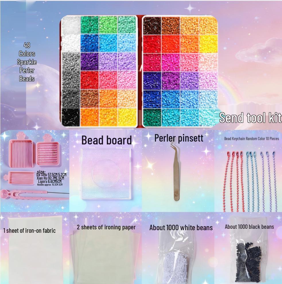 DIY 3D Pin Bean Puzzle Set for Kids - Board, Needles, and Tools Included