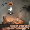 Ghost Festival Celebration Decor Halloween Wooden Hanging Ornament Jack-o'-Lantern Bat 3-Tier String Door Hanger Cute Rustic Pendant for Home