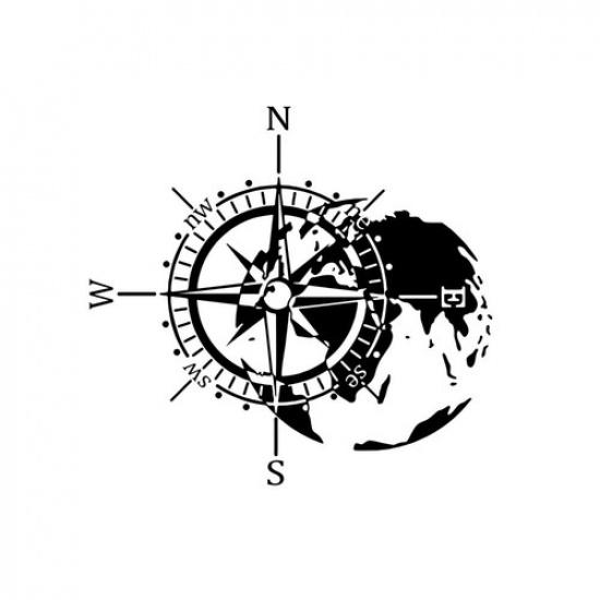 Vinyl Decal Compass Totem Graphics Sticker Waterproof For Car Truck Universal