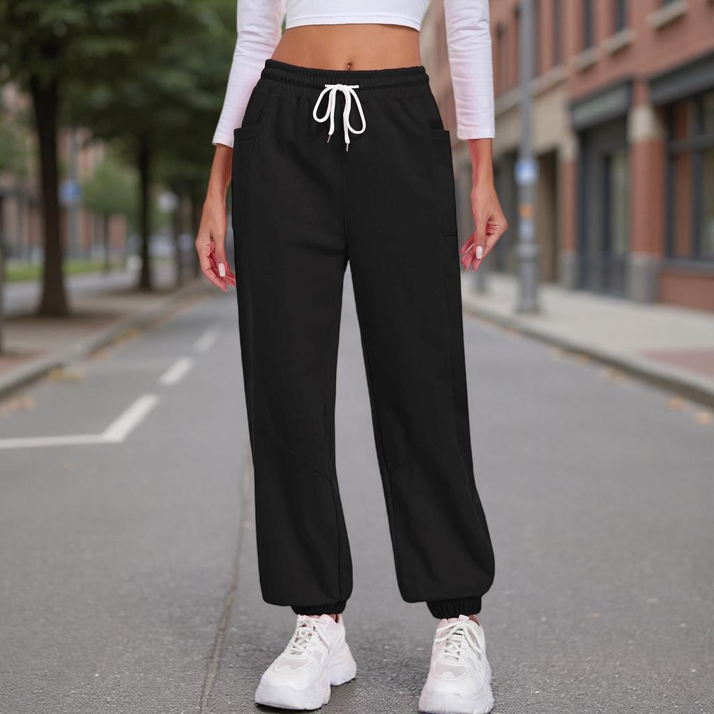 Women High Waist Sweatpants Joggers Drawstring Pants Bottoms