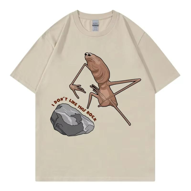 I Don't Like This Rock Marcus The Worm Funny Meme T-shirt Men's Women Casual Short Sleeve T-shirts High Quality Fashion T Shirts