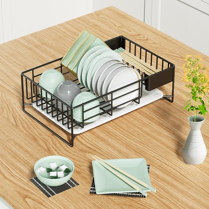 Stainless Steel Kitchen Countertop Drain Basket Bowl and Dish Storage Rack Chopsticks Cage Bowl and Dish Household Storage Rack
