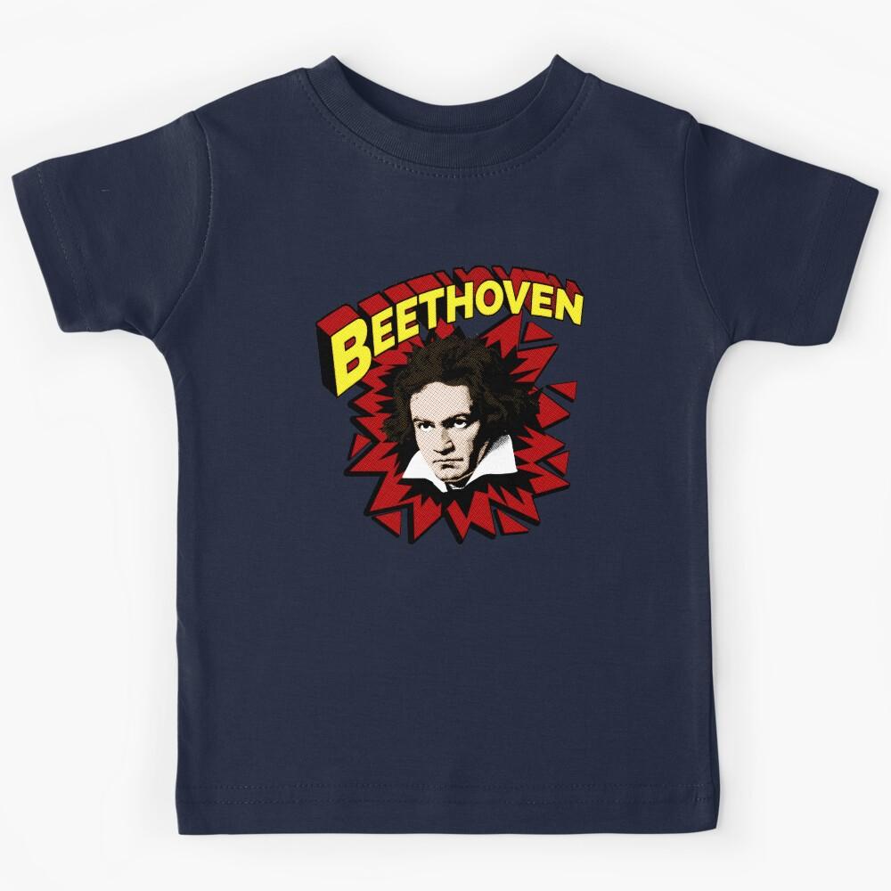 Beethoven portrait in a cartoon style Kids T-Shirt 170