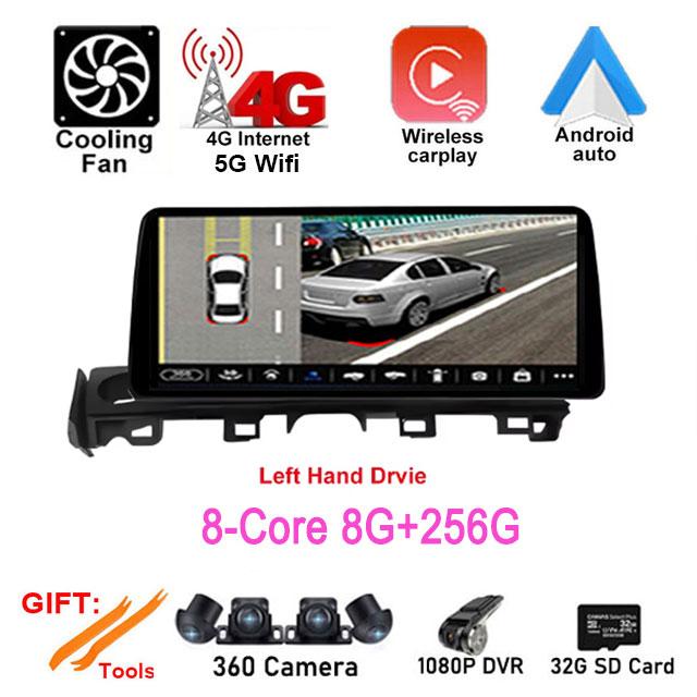 12.3‘’ Car Radio Multimedia Player For Mazda ATENZA 2017 - 2019 LHD Android Auto Wireless CarPlay Navigation GPS 4G WIFI