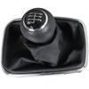 VW Golf IV 97-03 Gear Shift Knob Black & Boot with Chrome Frame 6-Speed 23mm Hole