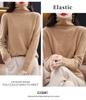 Women's Cowl Neck Wool Sweater: Slimming Autumn/Winter Cashmere Knit Base Layer, Long Sleeve.