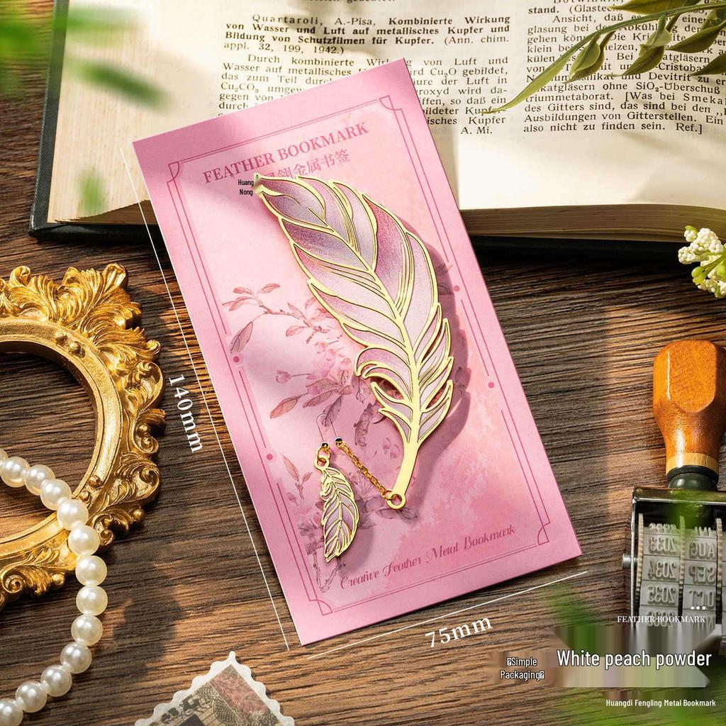 High-End Feather Bookmark Party Favors and Graduation Gifts for Classmates