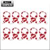 10-100PCS Mini Christmas Tree Ornaments Hats and Scarves Red Green Knit Yarn Pom Pom Holiday Hanging Decor Party Accessories