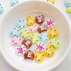 30pcs Colorful Kawaii Cartoon Gap M Bean Flat Bottom Cookie Flat back Resin Scrapbooks Figurines DIY Decor Crafts