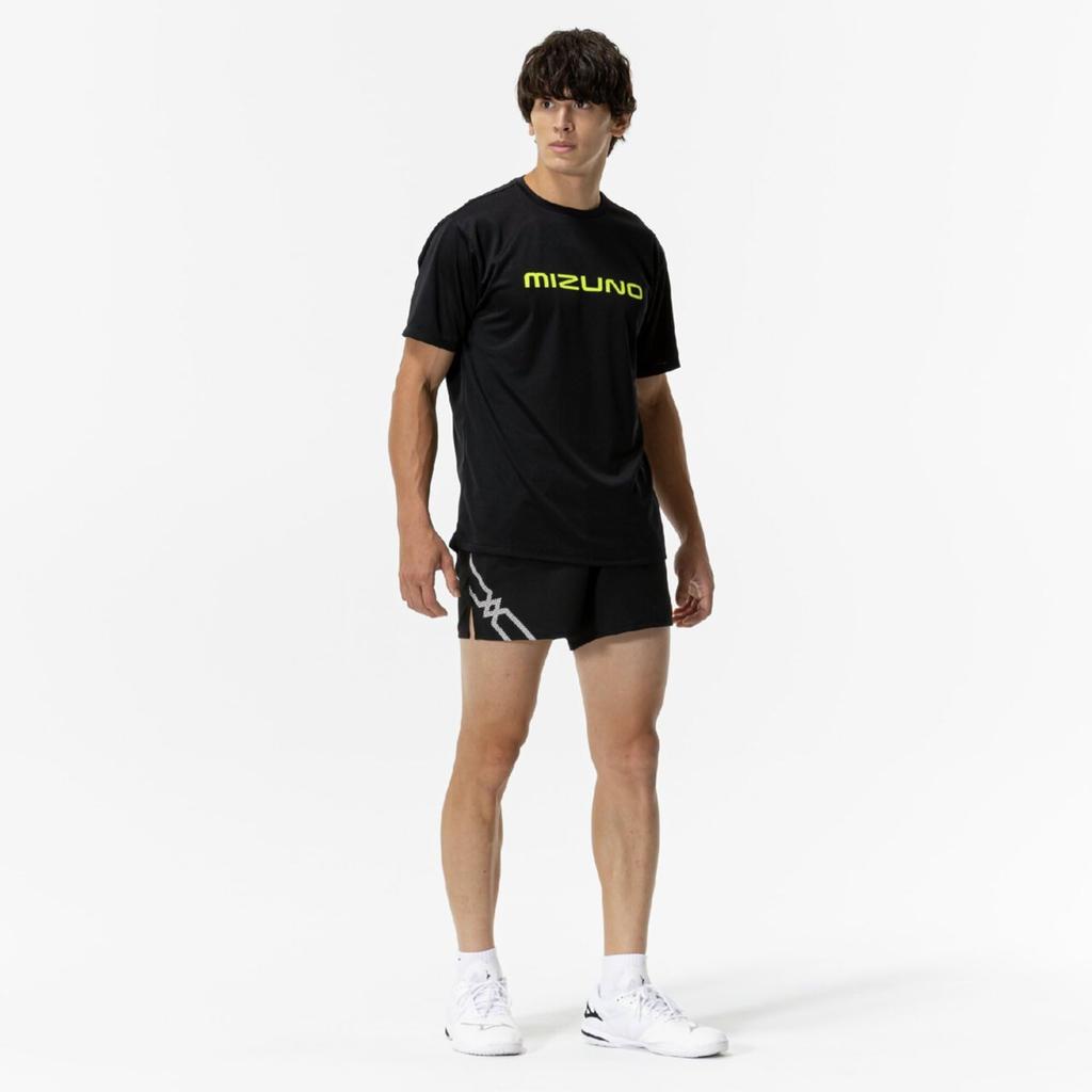 Table Tennis Game Size L Pants, Moisture-Wicking, Quick-Drying, 82JBC005, Unisex, Black/White,