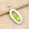 Peridot Edelstein Anhänger 925 Sterling Silber Handgefertigter im Labor hergestellter Schmuck für Jahrestagsgeschenk