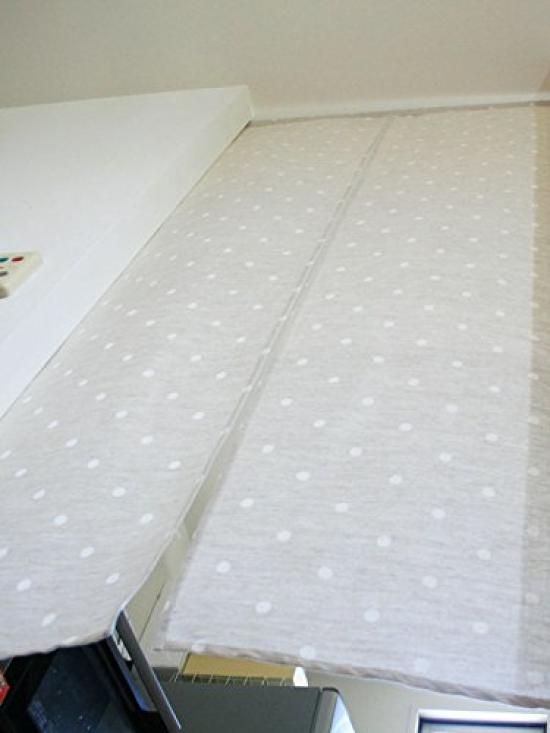 Stylish Nordic Linen Sunnyday Fabric Polka Dot 72cm Wide X 170cm Long Curtain, Linen, (Beige)