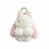Hair Bow Plush Rabbit Keychain Rabbit Fur Bag Hanging Pendant Accessory Rabbit Plush Keychain  Car