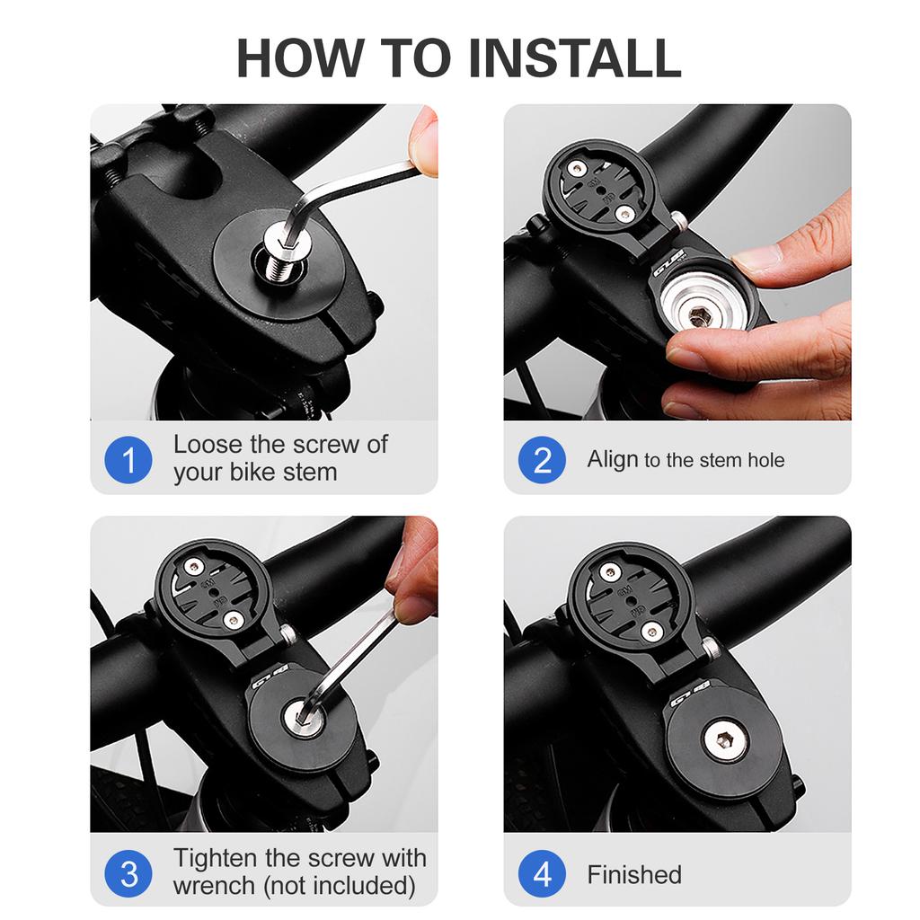 Bike Computer Stem Mount Adjustable Cycling Stem Mount Replacement for Garmin Wahoo Bryton Cateye