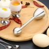 Kreativer Eieröffner Eierschalenöffner mit Eierablage-Set und Löffeln Edelstahl Eieröffner Frühstückswerkzeug Küchenzubehör