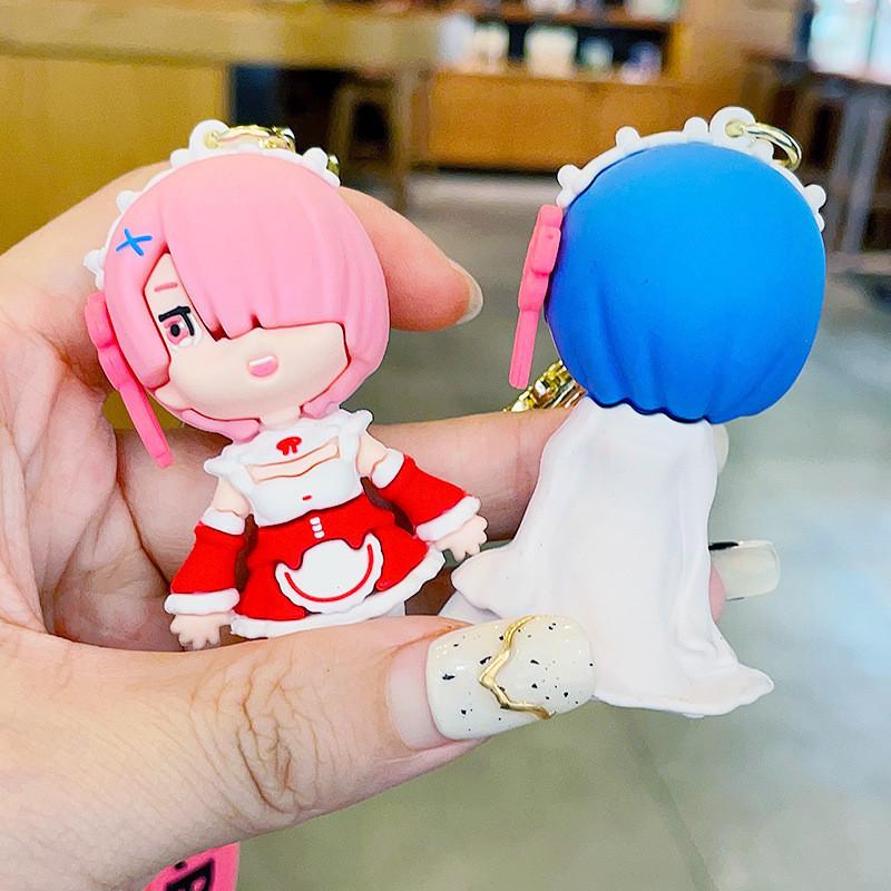 Anime Rem Decorative Keychain Adornments Perfect Cartoon Gift For All Ages