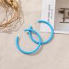 Geometric Round Personality Candy Color C-shaped Hoop Earrings Round Earrings Women Jewelry