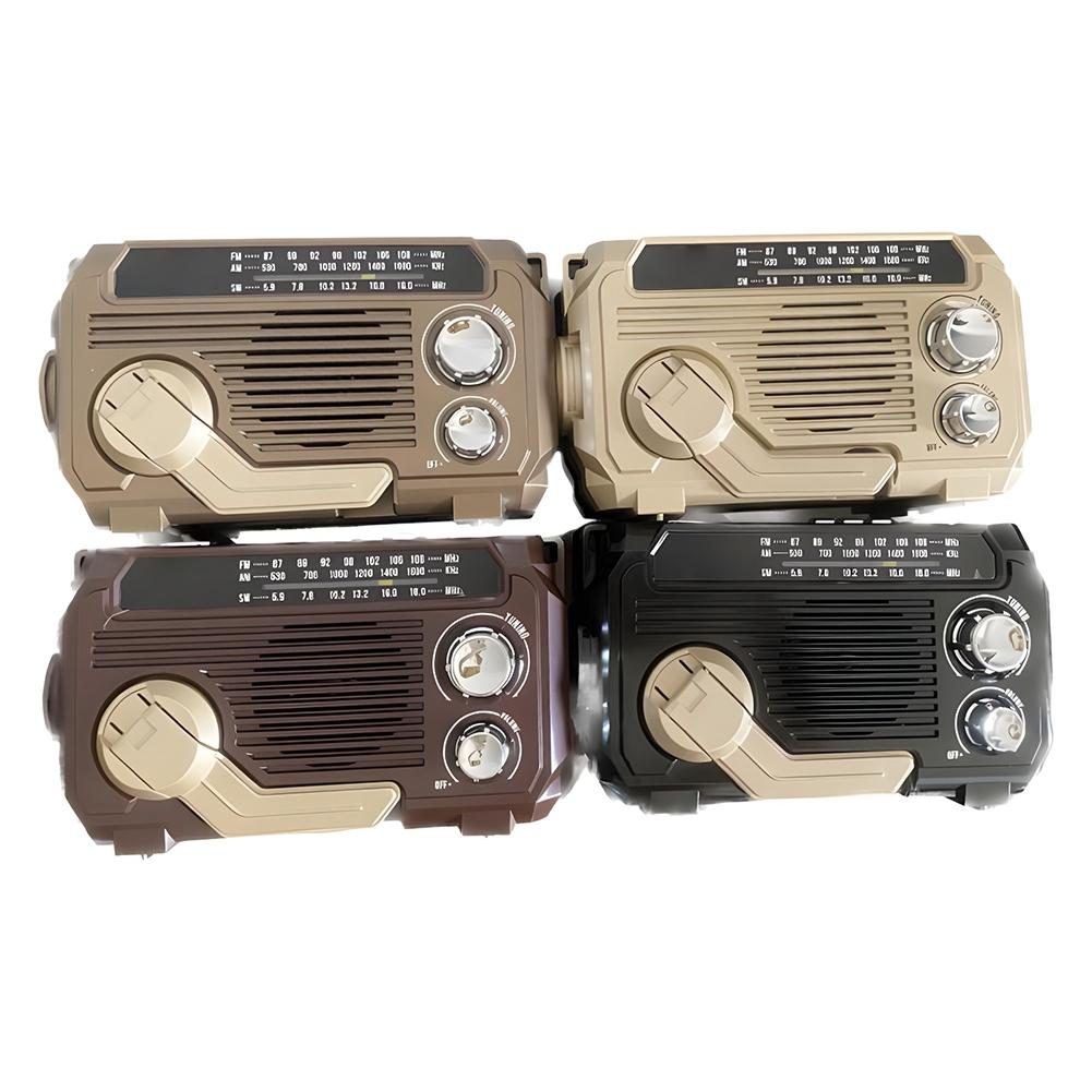 Outdoor Hand Crank Radio with Built In Flashlight and Playback Options