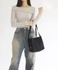 Green Stuff Boxy Shopper Bag 61 Ribbed Corduroy - Black Short S