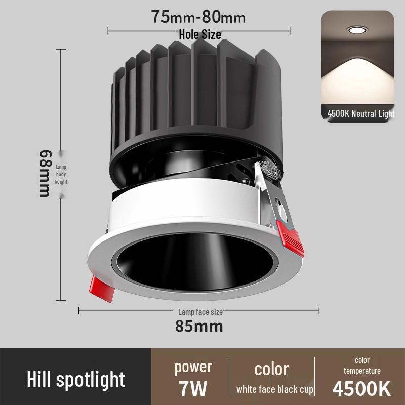 

Anti-Glare LED Recessed Downlight for Living Room and Hallway Default Option