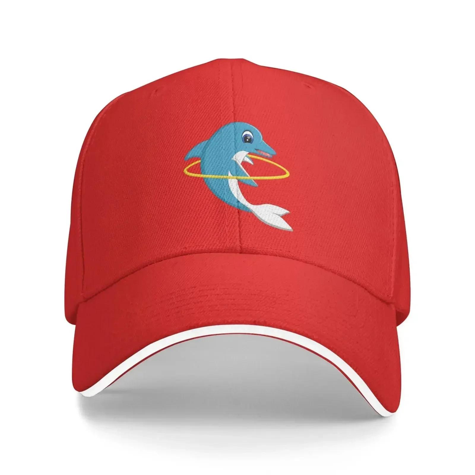 Cute Dolphin Baseball Cap Women Unisex Hats Adjustable Truckers Sun Hat Golf Caps Adjustable