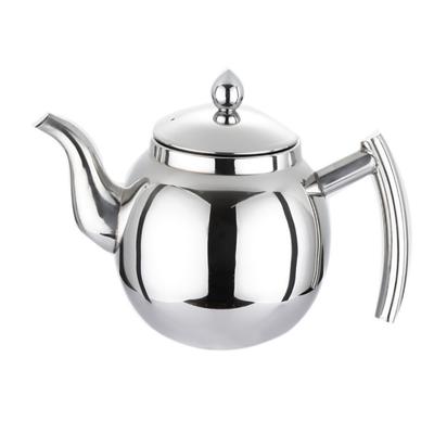 Tetera de acero inoxidable de 0,8/1 l con filtro infusor y colador para café