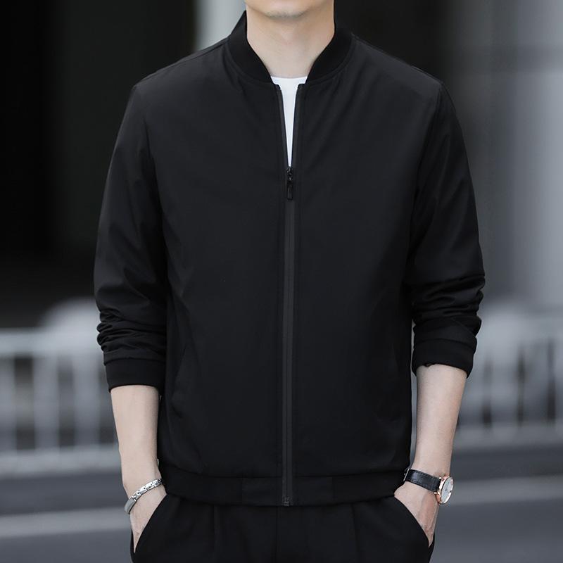 Spring and Autumn Men's Baseball Collar Jacket Korean Edition Trend On Clothes Slim Fit Sports Casual Jacket