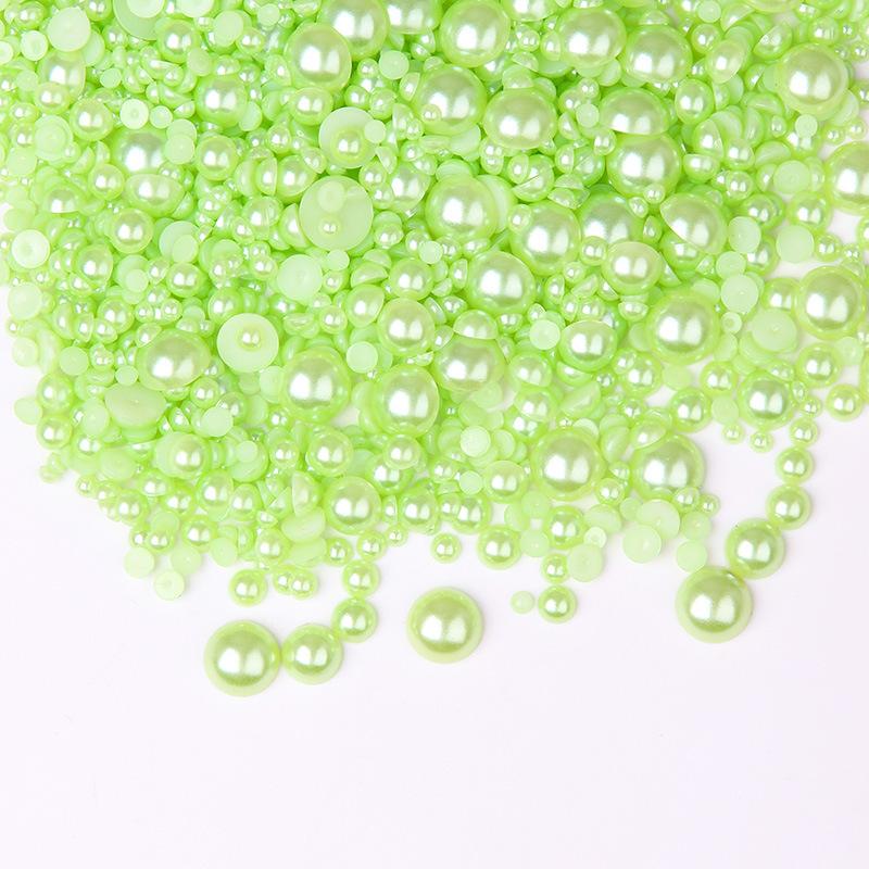 3-10Mm Perle Semi-Rotunde Mixte 5400 Buc Pungă Abs Evidențiere Perlă Plată Bricolaj Accesorii Îmbrăcăminte