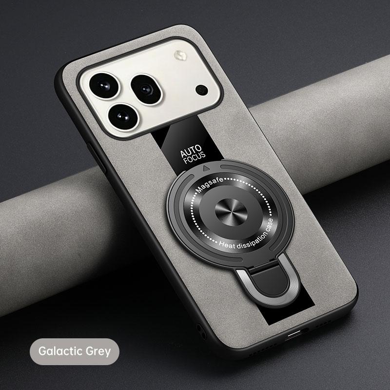 Pro Honor 600 Pro Pouzdro Luxusní PU Silikonová Ovčí Kůže Magnetický Kroužek Držák Kryt Telefonu Pro Honor 600 600Pro Pouzdro Nárazník Honor 600 Pro Global šedá barva