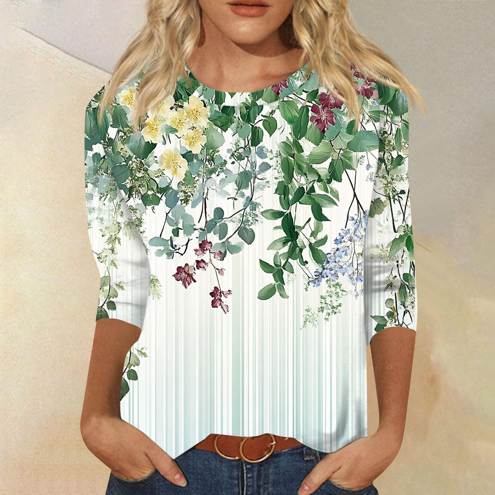 

Женский модный повседневный пуловер с воротником три четверти и принтом M зелёный