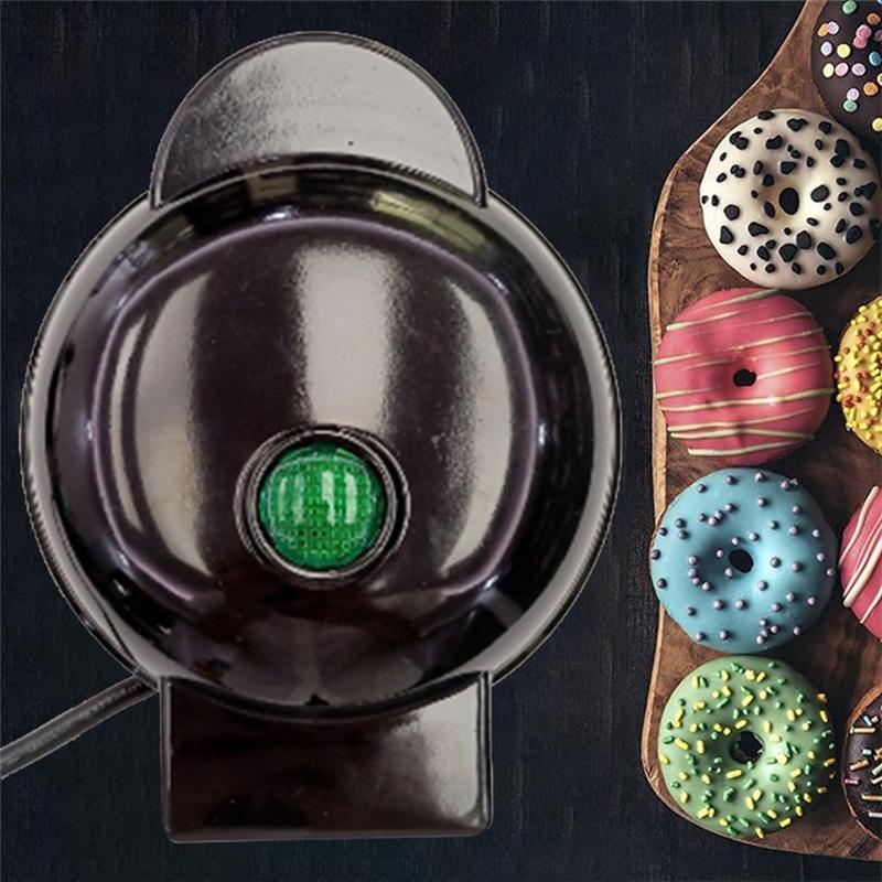ABKR-Electric Donut Machine Non-Stick Coated Kitchen Donut Maker Kid's Snacks Desserts Breakfast Mini Donut Maker Durable EU Plu