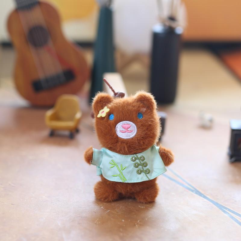 Adorable Plush Panda Keychain Cute Animal Bag Charm Soft Pp Cotton Stuffed Toy