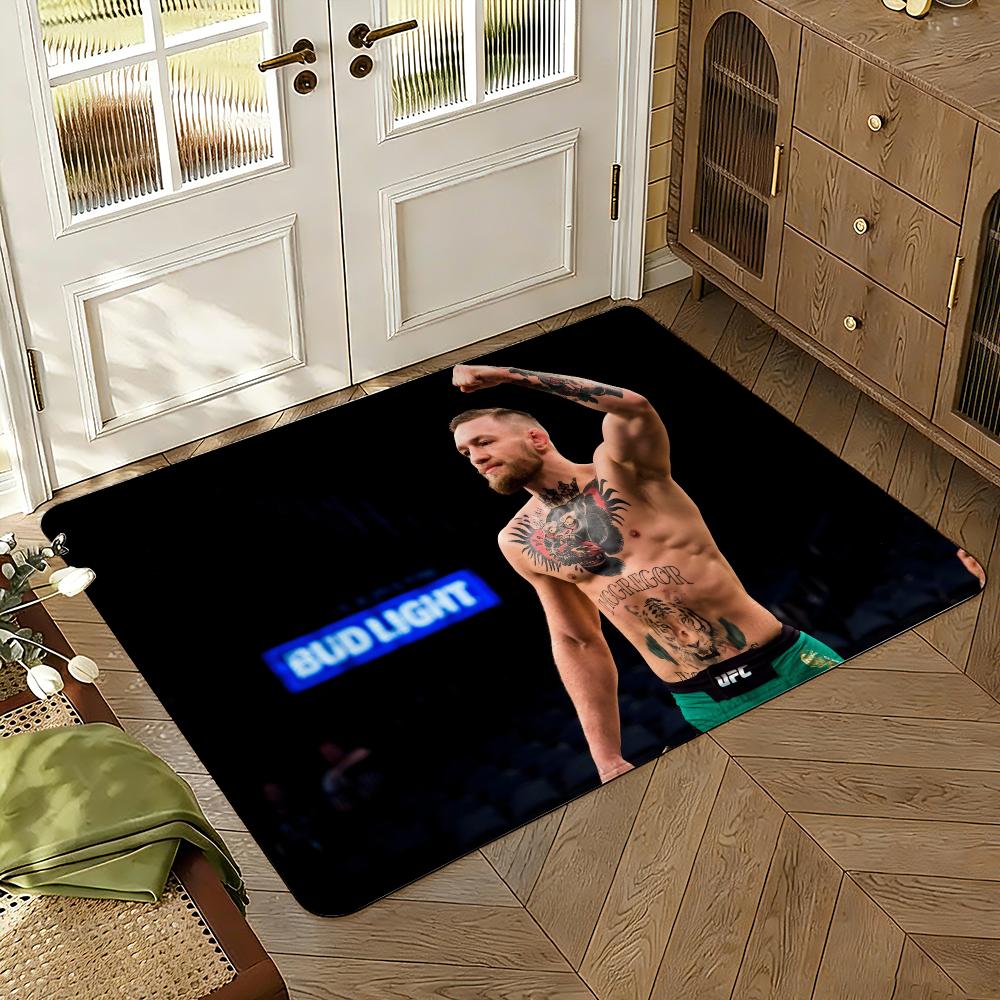 Boxer C-Conor M-McGregor Floor Mat Soft Thickened Absorbent Non-Slip Bedroom Living Room Door Mat Home Decor Flannel Rugs