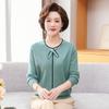 Stylish Plus Size Knitwear for Middle-aged & Elderly Women - Round Neck, Long Sleeve, Loose Fit, Autumn/Winter 2023 Sweater