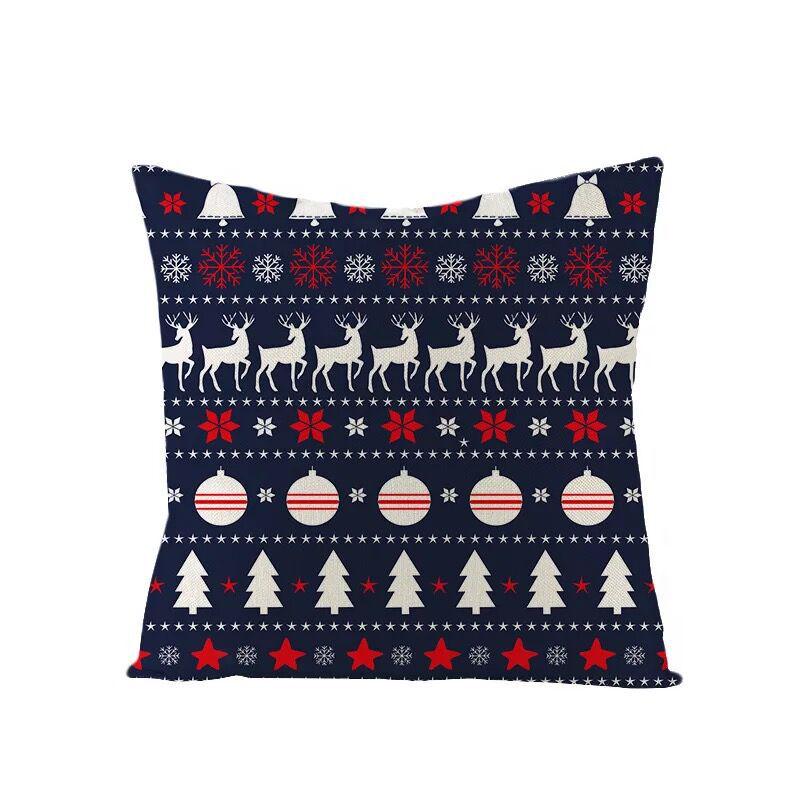 Linen Christmas Pillowcase Home Christmas Sofa Pillowcase Christmas