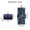 Space Saving Foldable Toiletry Bag with Clasp Waterproof Oxford Cloth Makeup Organizer Large Hanging Cosmetic Holder