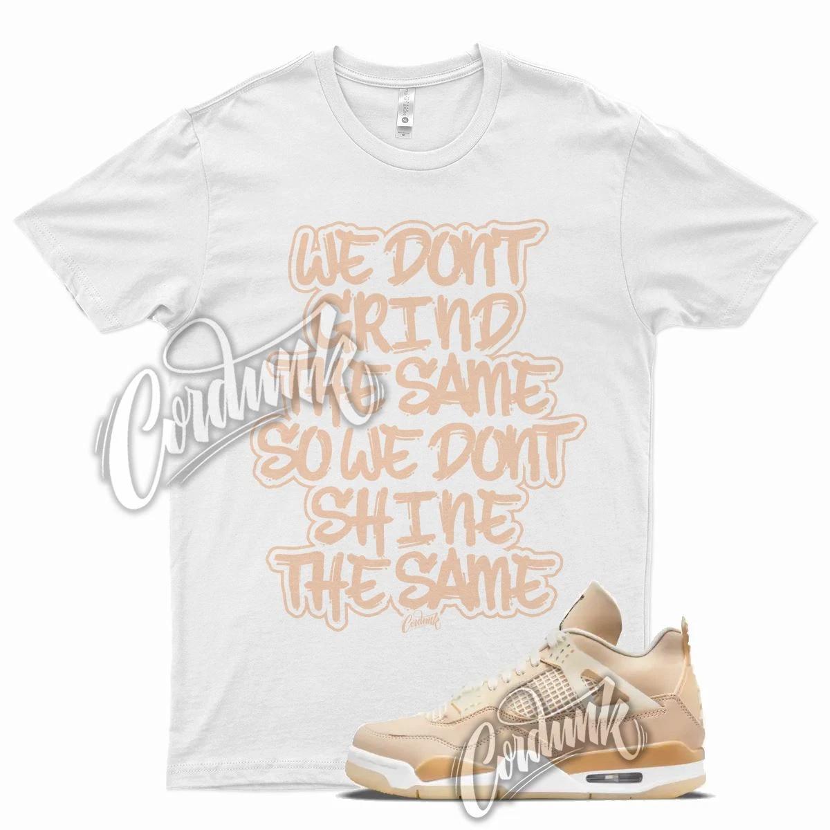 White GRIND T Shirt for Air J1 4 Shimmer Blush Earthy Neutrals S