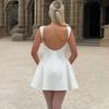 Spring Women's Fashion Sleeveless Short Dress Sexy Slim-fit Halter Dress
