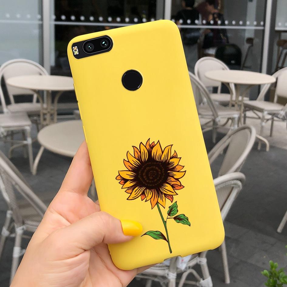 For Xiaomi Mi A1 5X Case New Butterfly Sunflower Patterns Soft Protector Bumper Cover For Xiomi Mi A1 MiA1 Mi5X Phone Cases 5.5"