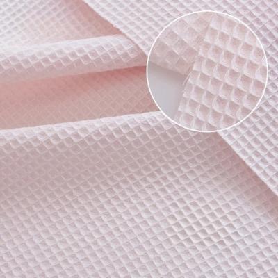 100x110cm Solid Color Pure Cotton Waffle Weave Fabric Absorbent Breathable for Handmade DIY Sleepwear Bathrobes Pillowcase