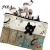 Aufbewahrungstasche Katze Aufdruck Tasche, mit Glattem Reißverschluss, Verdicktes Polyester Hochdichtes Gewebe Kosmetik Mehrzweck Federmäppchen Reise Toilettenartikel Reißverschlussbeutel