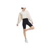 Li Ning Fitness Series Letter Print Loose Round Neck Pullover Sweatshirt Women Sweatshirt Off-White AWDS038-7