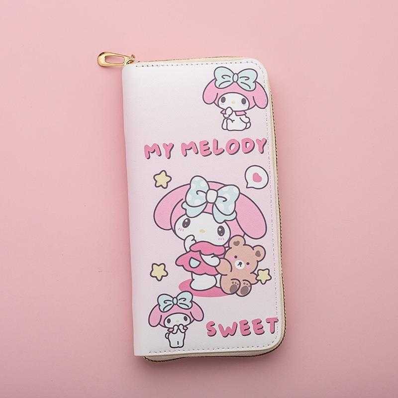 Long Wallet Female Student Cartoon New Large Capacity Mobile Phone Wallet Zipper Card Bag Clutch Bag Storage Bag