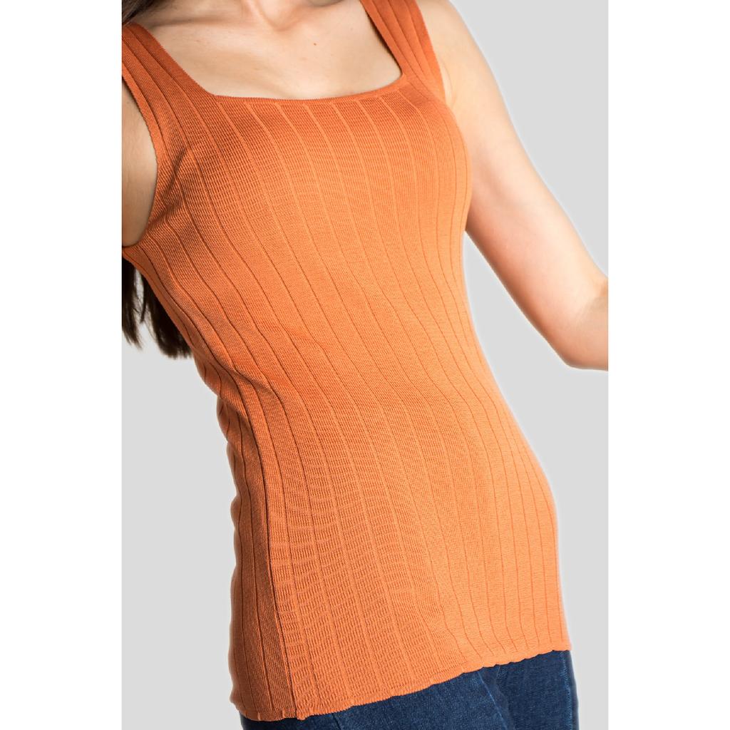 Arvila Damen-Bluse, ärmellos, dicke Träger, Unterhemd, schmal, Sommer, quadratischer Kragen, Strickwaren