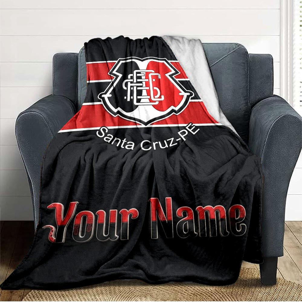 Name Custom Santa Cruz Print Flannel Blanket High Quality Warm Comfortable Cover for All Seasons Perfect for Gifts Home Decor