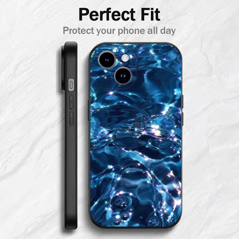 Starry Glow Phone Case For 17 16 15 14 13 12 11 Mini XS XR X 6S 6 Pro Max Plus Black Soft Cover