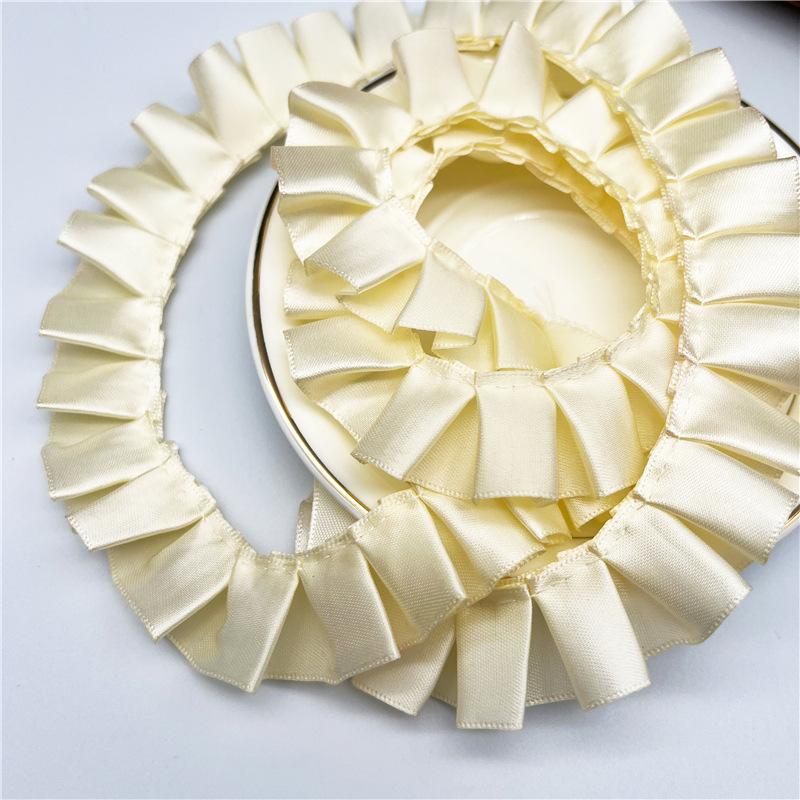 Elegant and Exquisite 4CM Double Folds Transparent Chiffon Lace Clothing Clothing Hem Diy Accessories Multi-color Lace Webbing Crafts Making Ribbons