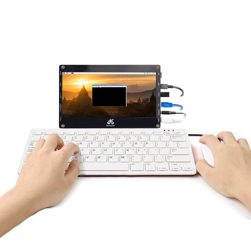 Raspberry Pi Zero 7-inch Touch Tablet with RJ45, USB Hub, and Speaker
