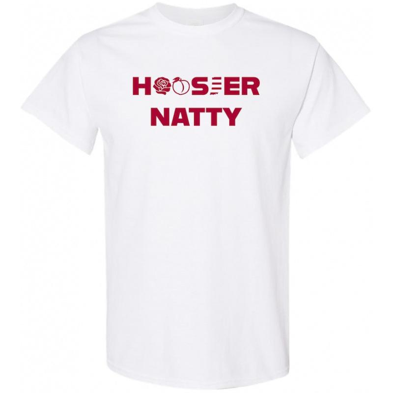 Stylish T-shirt Crimson Natty Indiana Hoosier football fan T-shi S белый